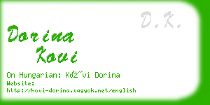 dorina kovi business card